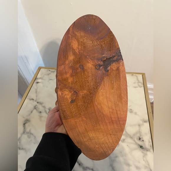 Primitive Wooden Hand Made Triple Angel Taper Candle Stick Holder - Picture 12 of 12